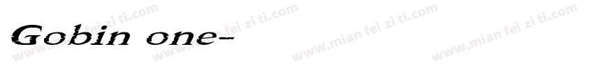 Gobin one字体转换